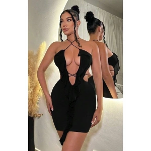 Siyah Fantezi Elbise 5086