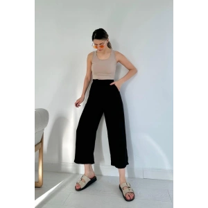 Siyah Keten Pantolon