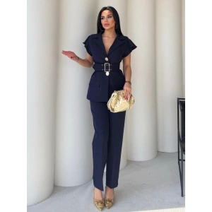 Vatkalı Yelek Pantolon İkili Takım