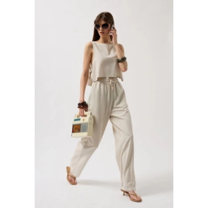 Yandan Bağlamalı Crop Bluz