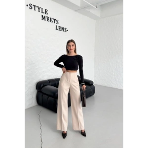 Yüksek Bel Pensli̇ Palazzo Pantolon