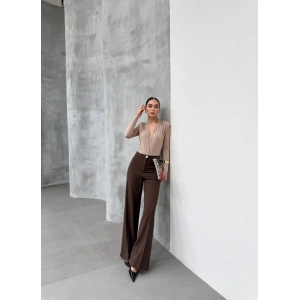 Yüksek Bel Straight Fit Palazzo Pantolon