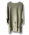 %100 Pamuk Triko Tunik Bluz– 38-52 Beden Uyumlu-Taş