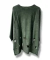 %100 Pamuk Triko Tunik Bluz– 38-52 Beden Uyumlu -Haki