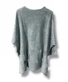 %100 Pamuk Triko Tunik Bluz– 38-52 Beden Uyumlu-Gri