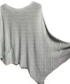 Merserize oversize asimetrik tek cepli triko