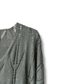 Oversize Ajurlu Merserize Triko Bluz Kadın V Yaka (38-52 Beden Uyumlu)