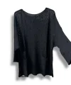 Merserize Triko Kadın Oversize Tunik - 38-52 Beden Uyumlu Standart Beden