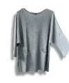 Merserize Triko Kadın Oversize Tunik - 38-52 Beden Uyumlu Standart Beden