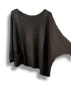 Oversize Cepli Merserize Bluz | 38-52 Beden Uyumlu Rahat Kalıp Triko