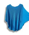 Oversize Cepli Merserize Bluz | 38-52 Beden Uyumlu Rahat Kalıp Triko