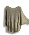 Oversize Cepli Merserize Bluz | 38-52 Beden Uyumlu Rahat Kalıp Triko