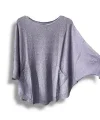 Merserize Triko Oversize Bluz - 38-52 Beden Uyumlu - Salaş Kazak