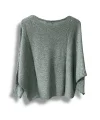 Oversize Merserize Triko Cepli ve Ajurlu Tasarım Bluz- 38-52 Beden Arası Uyumlu