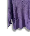 Oversize Merserize Triko Cepli ve Ajurlu Tasarım Bluz- 38-52 Beden Arası Uyumlu
