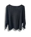 Oversize Merserize Triko Cepli ve Ajurlu Tasarım Bluz- 38-52 Beden Arası Uyumlu