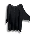 Oversize Merserize Triko Bluz | 38-52 Beden Uyumlu
