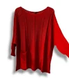 Oversize Merserize Triko Bluz | 38-52 Beden Uyumlu