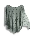 Oversize Merserize Triko Bluz - Delikli Desenli Kazak (38-52 Beden)