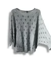 Oversize Merserize Triko Bluz - Delikli Desenli Kazak (38-52 Beden)