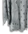 Oversize Merserize Triko Bluz - Delikli Desenli Kazak (38-52 Beden)