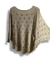 Oversize Merserize Triko Bluz - Delikli Desenli Kazak (38-52 Beden)