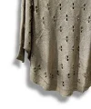 Oversize Merserize Triko Bluz - Delikli Desenli Kazak (38-52 Beden)