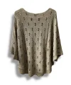 Oversize Merserize Triko Bluz - Delikli Desenli Kazak (38-52 Beden)