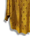 Oversize Merserize Triko Bluz - Delikli Desenli Kazak (38-52 Beden)