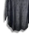 Oversize Merserize Triko Bluz - Delikli Desenli Kazak (38-52 Beden)