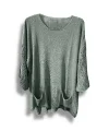 Merserize Oversize Triko Bluz – Standart Beden (38-48 Uyumlu) – Şık ve Rahat Tasarım