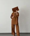 Kadın Pamuklu Kapşonlu üst ve Pantolon Takımı