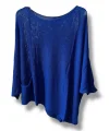 Oversize Cepli Merserize Bluz | 38-52 Beden Uyumlu Rahat Kalıp Triko