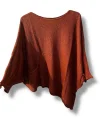 Oversize Cepli Merserize Bluz | 38-52 Beden Uyumlu Rahat Kalıp Triko