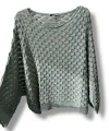 Kadın Merserize Triko Bluz Oversize Standart Beden 38-52 Uyumlu Salaş