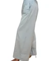 Kadın %100 Pamuk Bol Paça Pantolon Beli Lastikli