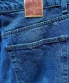Erkek Mavi Loose Fit Jean Pantolon Rahat Kalıp Günlük Denim Pantolon