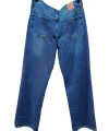 Erkek Mavi Loose Fit Jean Pantolon Rahat Kalıp Günlük Denim Pantolon