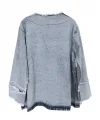 Bohem kadın kot ceket kaftan-mavi