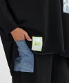 Denim cepli oversize takım-Siyah
