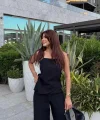 Kadın Askılı İkili Takım-siyah