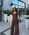 Kadın Askılı İkili Takım-kahverengi