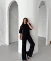 Kadın İkili Takım - Rahat Şık Ev Giyim & Günlük Takım-siyah
