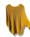 Kadın Merserize Triko Bluz Oversize Salaş Kalıp 38-52 Beden Uyumlu-Hardal sarı