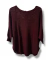 Kadın Merserize Triko Bluz Oversize Salaş Kalıp 38-52 Beden Uyumlu-Bordo