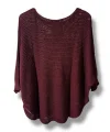 Kadın Merserize Triko Bluz Oversize Salaş Kalıp 38-52 Beden Uyumlu-Bordo