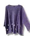 %100 Pamuk Triko Tunik Bluz– 38-52 Beden Uyumlu -Mor