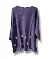 %100 Pamuk Triko Tunik Bluz– 38-52 Beden Uyumlu -Mor
