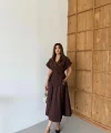 Kemerli Kısa Kollu Gömlek Etek Takım | Şık ve Modern İkili Takım