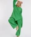 Keten düğmeli oversize italyan ikili takım-Yeşil